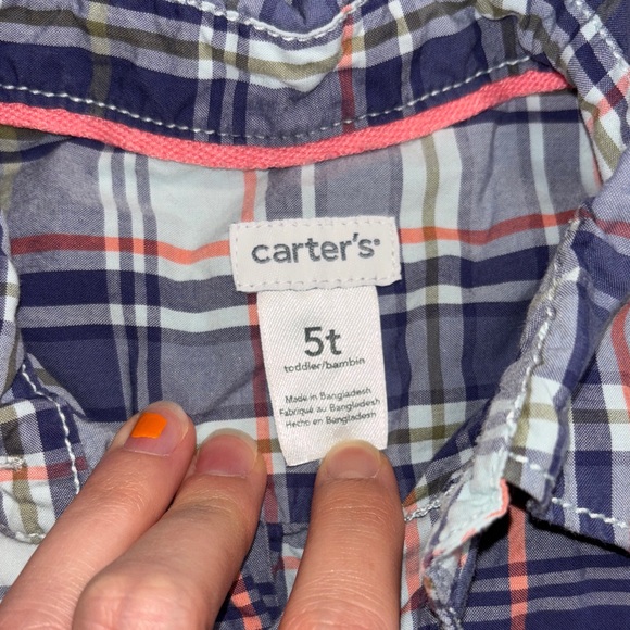 Carter's Multicolor Plaid Button-Down Shirt - Picture 6 of 7